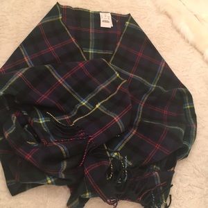 J crew plaid wrap!